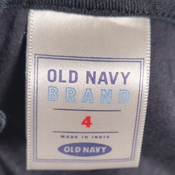 Old Navy Linen Mini Slip Dress Black Crisscross Back Lined Adjustable 4 Y2K Vtg - Picture 4 of 9